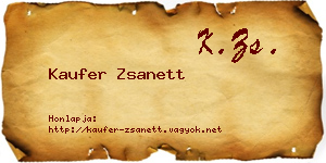 Kaufer Zsanett névjegykártya