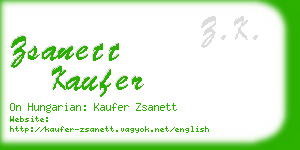 zsanett kaufer business card